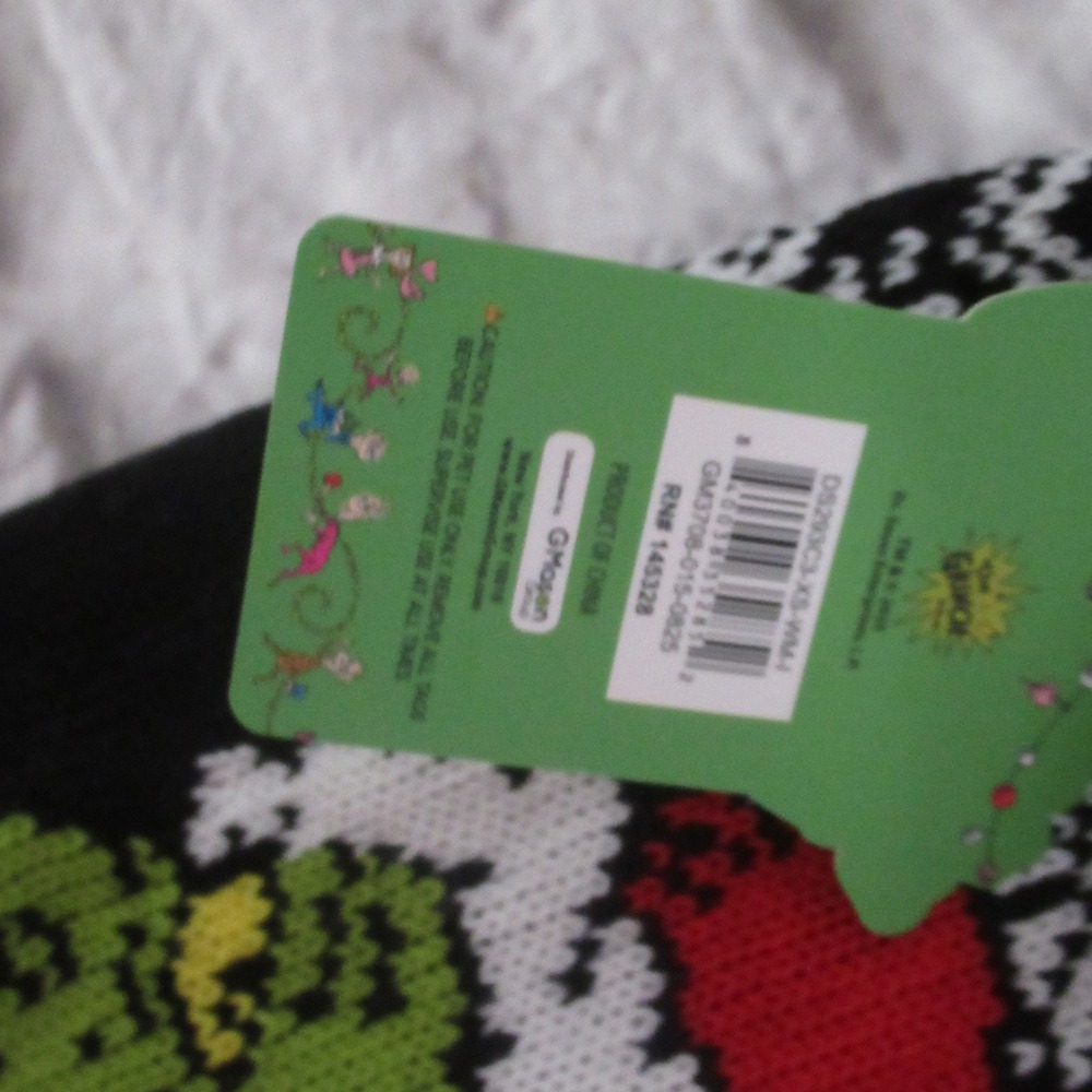 Dr. Seuss Grinch Dog Sweater Pet XS Black New Christmas Holiday Knit Apparel - Picture 4 of 6